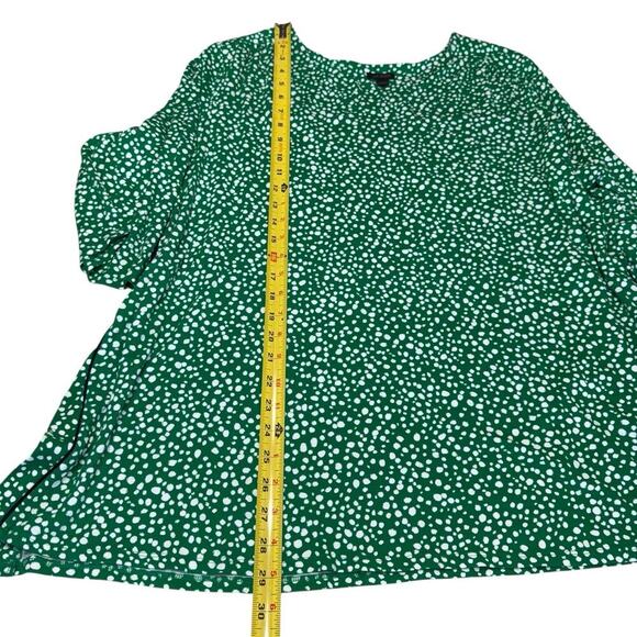 J Jill Wearever Collection Top Green Polkadot 2XL XXL Relaxed Comfortable Boxy - Picture 8 of 8